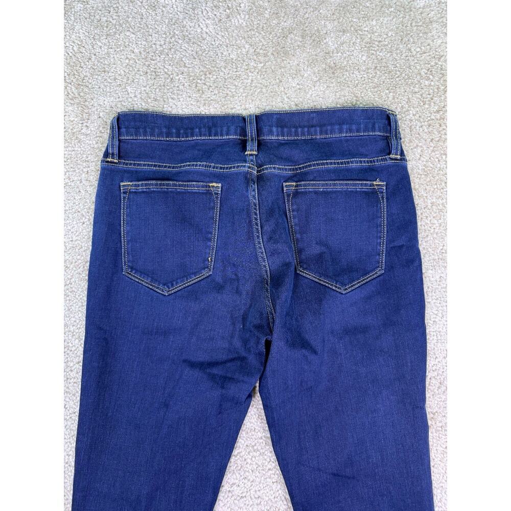 J. Crew Toothpick Jeans Women size 30 Blue Mid Rise Dark Wash Tapered Leg D742 - Picture 5 of 13